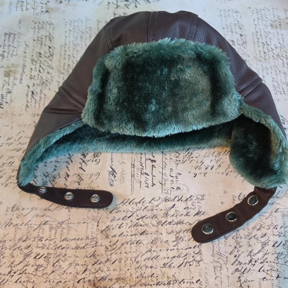 National Lampoon Cousin Eddie Trapper Hat Men's One Size Brown w/ Green Trim